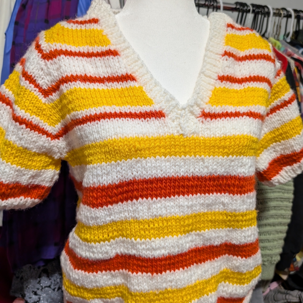 Striped V-Neck Sweater